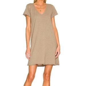 NWT bobi Center Seam V-Neck Dress Basil Green size M